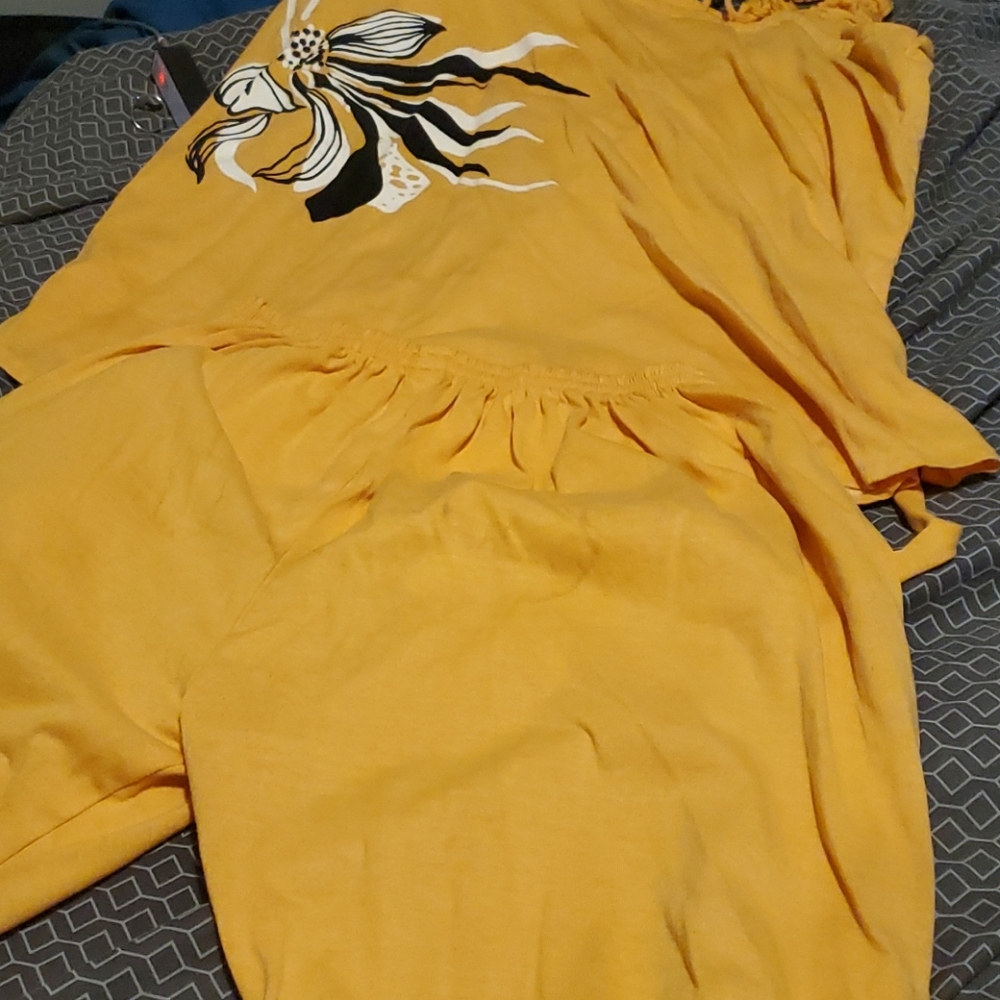 🔴XL -Matching beachwear cover up set shorts and tank top